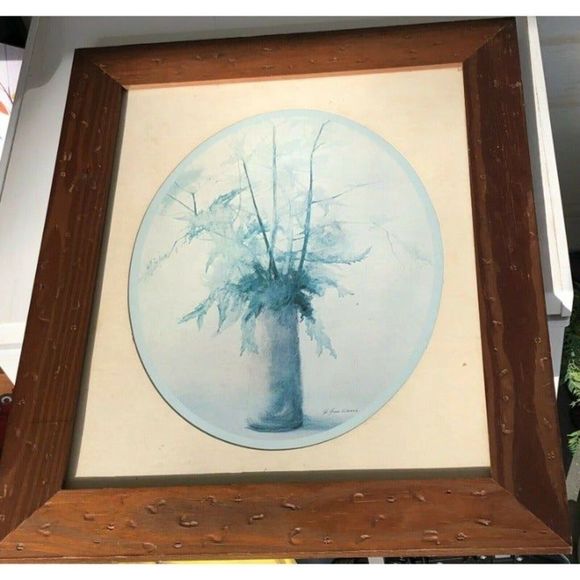 1930’s Water Color Floral Matted Frames Plexiglass Signed Painting‎ G. Giuliani - Picture 8 of 8